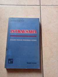 Intrausaha : analisis pribadi pengusaha sukses
